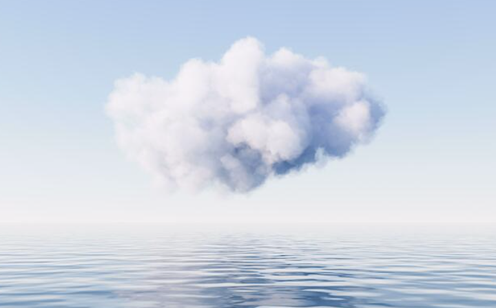 Cloud over water