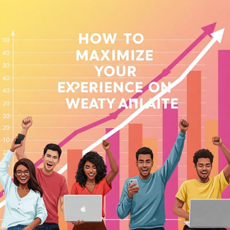 give me a feature image make it colorful and human like this is the heading How To Maximize Your Experience On Wealthy Affiliate